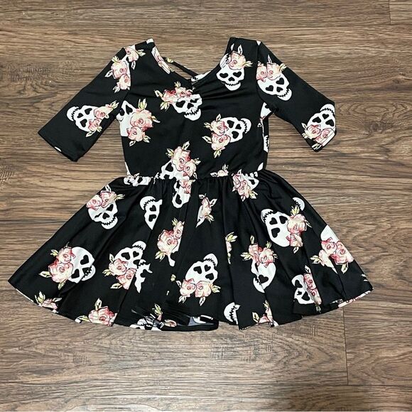 Dot Dot Smile 3 Ballerina Dresses Black / White Pink Skulls Orange Pumpkin 2T - Picture 2 of 12